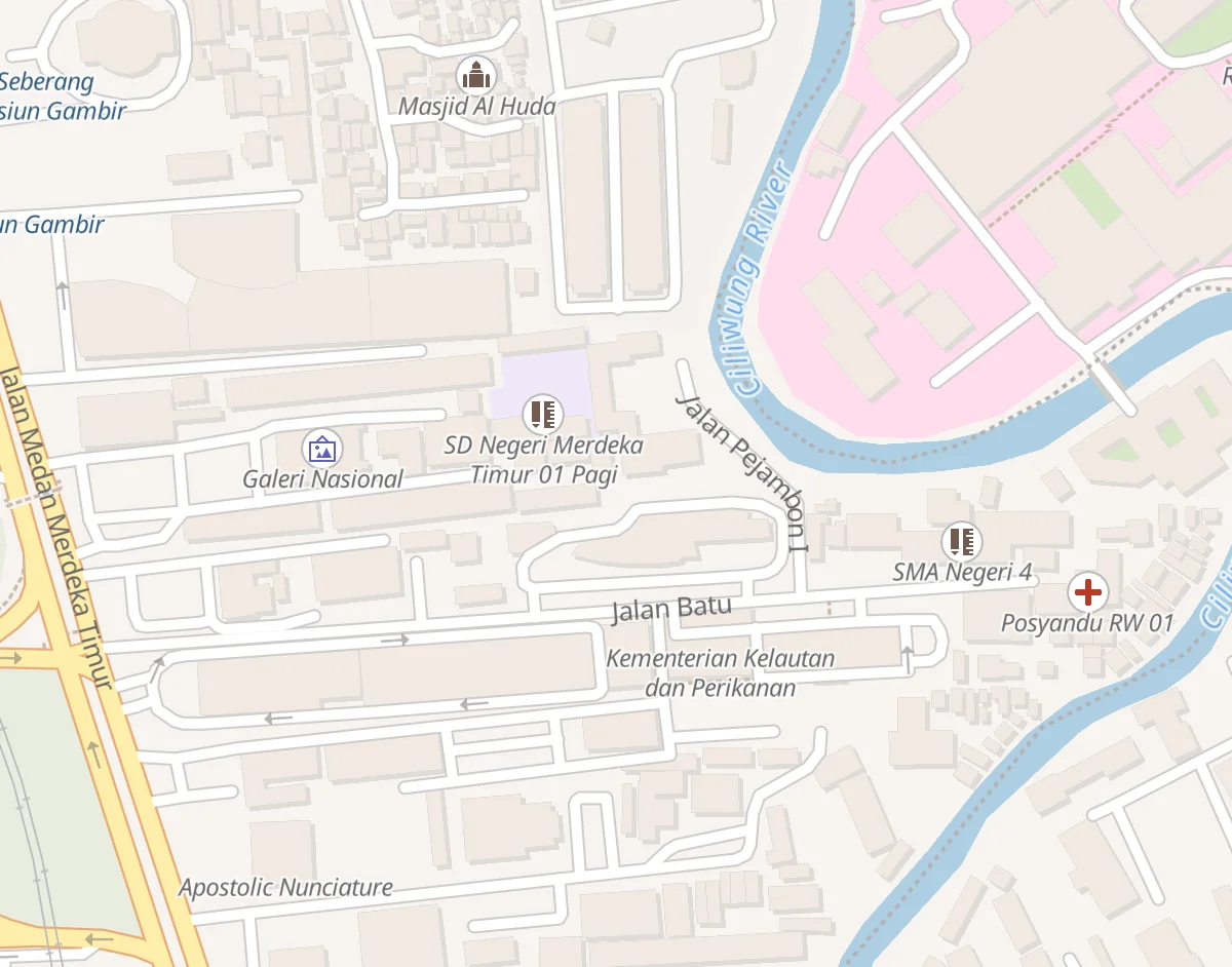 Peta lokasi Kantor Pusat BOPPJ